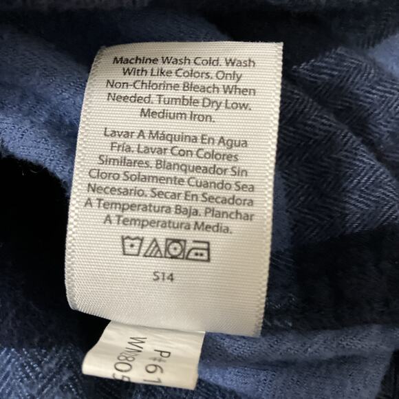 Men's Flannel Button Down Shirt Size Large Upcycled Bleached Chevrolet See Back - Picture 8 of 8